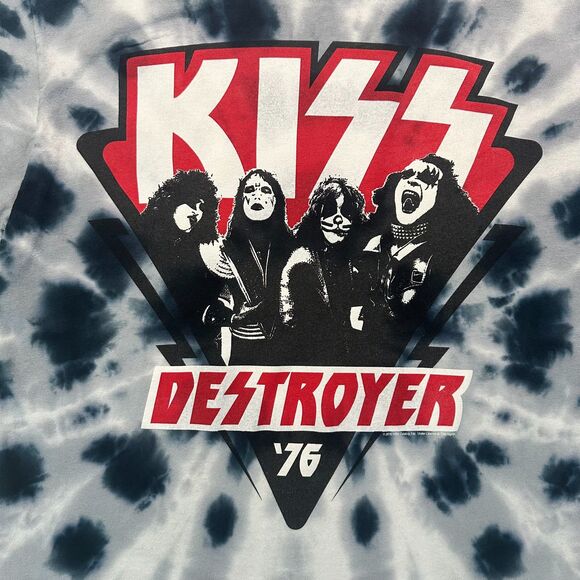 Kiss Destroyer 76 Tie Dye Tee blue Medium 2016 edition by Liquid Blue - Picture 3 of 5